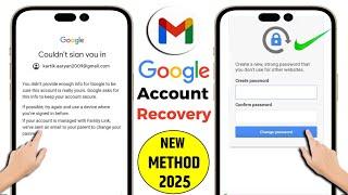 Gmail Account Recovery 2025 ||Recover Gmail Account without Password Phone Number And Recovery Email