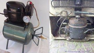 How to make Homemade Silent Air Compressor from old Refrigerator’s Compressor