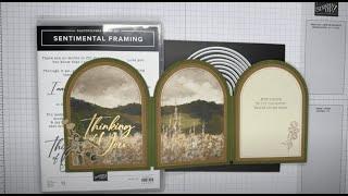 Stampin’ Up! Sentimental Framing Trifold Arches Card Tutorial #diy #funfold #papercrafting @handmade