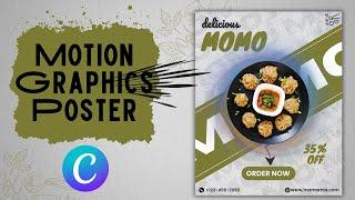 Street Food Motion Ad Poster Design with Canva