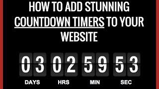 How To Add A Countdown Timer To A Website ( Timer Magic Tutorial )