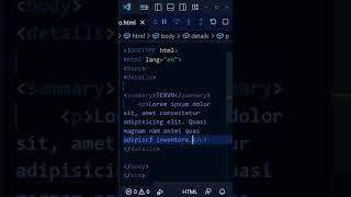 Details Tag in HTML #shorts #trending #texvn #thetexvn #reels #viral #html #tips #tricks #css