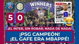  PSG WON THE CHAMPIONS CHAMPIONSHIPS WITHOUT MBAPPÉ!  THE FINAL WAS A PANTOMIME WITHOUT BARÇA!