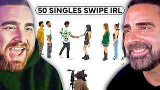 LosPollosTV and Dad react to 50 more strangers swipe on each other 