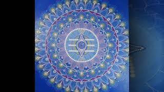 Dot painting mandala "Eye of Shiva". Acrylic Painting.