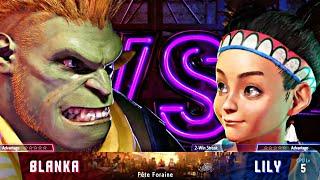 Street Fighters 6 PS4 BLANKA VS LILY High Level Gameplay 4K 60FPS