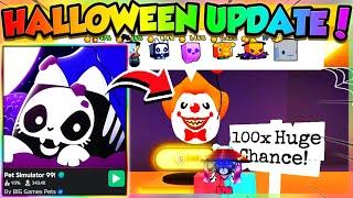 CRAZY HALLOWEEN UPDATE!! 100x HUGE EGGS!! (Pet Simulator 99 Roblox)