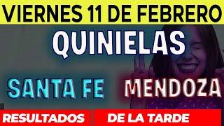 Resultados Quinielas Vespertinas de Santa Fe y Mendoza, Viernes 11 de Febrero