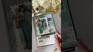 ASMR Journal with Me | Pantone Card Art Journal Spread #scrapbooking #aestheticjournal #journaling