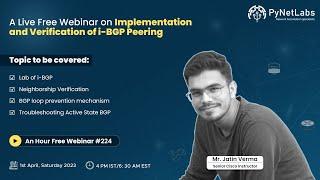 Free Webinar on Implementation & Verification of iBGP Peering