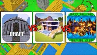 Minicraft VS Craft World VS Mastercraft || Minicraft vs craft world master block 3D vs Mastercraft