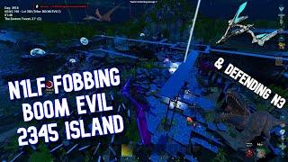 N1LF Party Fobbing Boom Evil 2345 Island & N3 Defense VS NLDX Wildcard Fix Your Game! |ARK ASA PVP|