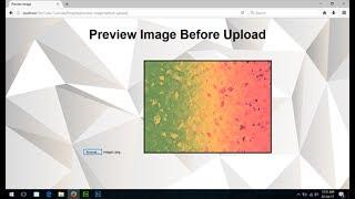 Preview Image Before Upload Using JavaScript, JavaScript Upload File, Html5 File Upload