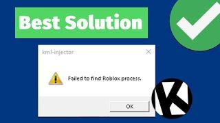 Best Solution For "Failed to find Roblox process" - krnl injector error