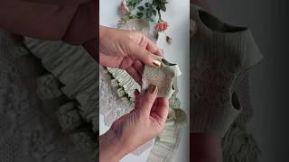 Зеленое кукольное платье МК #doll #diy