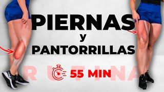 Rutina de Piernas y Pantorrillas en Casa [55 MIN] Rutina en Tiempo Real con Mancuernas