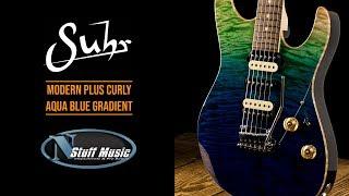 Suhr Modern Plus Curly - Aqua Blue Gradient