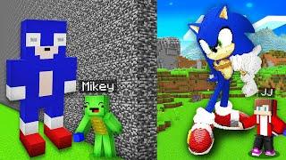 JJ and Mikey Family Build SONIC : NOOB vs PRO Battle in Minecraft Maizen!