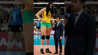 The Interviewer Was Not Expecting This From Tallest Female Volleyball Player  #tallwoman #sport