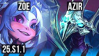 ZOE vs AZIR (MID) | 5/0/5 | KR Diamond | 25.S1.1