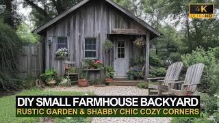 DIY Farmhouse Backyard: Cheap Rustic Garden & Shabby Chic Cozy Corners for Small Spaces!