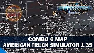 AMERICAN TRUCK SIMULATOR 1.35 Связка 6 карт