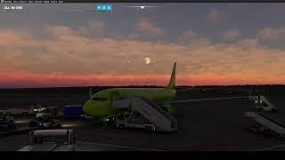 MSFS 2020 PMDG 737-800, Crew, Vatsim, GSX, SBI005, Novosibirsk(UNNT) - Krasnoyarsk(UNKL)