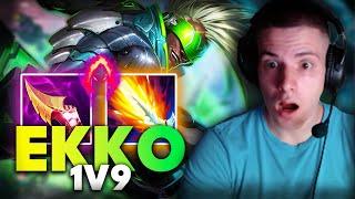 HARD CARRY 1V9 EKKO IN CHALLENGER! | Unranked to Rank 1