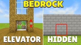 Minecraft: 5 Simple Redstone Builds For Bedrock! (Elevator, Hidden Door)