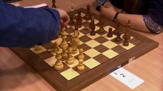 IM Christiansen Johan-Sebastian  -  Antonova Nadezhda,  Hedgehog, Blitz chess