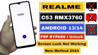 Realme C53 RMX3760 FRP Bypass Android 13 | Realme C53 FRP Unlock 2024 | C53 Screen Lock Not Working