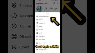 how to check login activity on instagram #viral #shorts #instagram