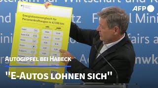 Habeck: "E-Autos lohnen sich" | AFP