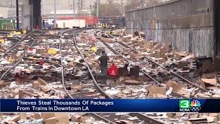 Thieves raiding rail cargo containers in Los Angeles