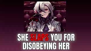 She slaps you for disobeying her - Arlecchino x Listener Genshin