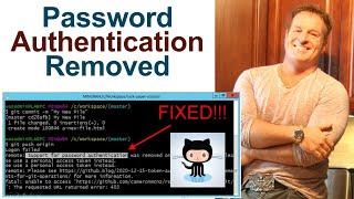 Fix GitHub's 'support for password authentication was removed' error fast