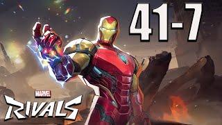 Iron Man Obliterates Enemy With 41 Kills [Marvel Rivals Competitive]