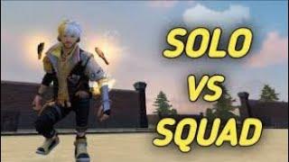 Free fire  rank solo vs squar ajjbhai94 fan game play 