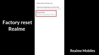 How to Factory reset of Realme  Android mobile || 100% Working ||