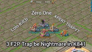 F2P Solo Trap collaboration " Zero One, Lolo Killer and XPERT TRAPYT" Lords Mobile