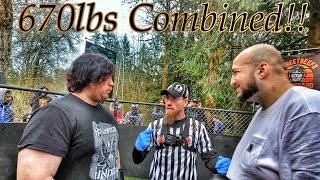 670lbs of heavyweights collide!  SCORPIO vs MAGOO | Streetbeefs Scrapyard