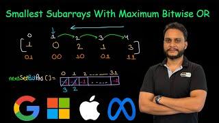 Smallest Subarrays With Maximum Bitwise OR | Leetcode 2411