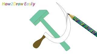 How to Draw a Sickle and Hammer | Easy Drawing & Coloring