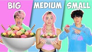 Big VS Medium VS Small Food Challenge!!!