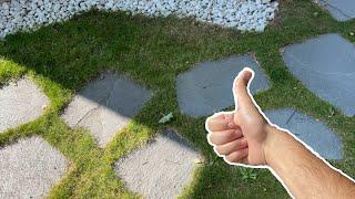 How to make a perfect footpath using slate stones on grass