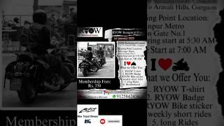 RYOW & Brotherhood Creation #ytshorts #bikeroadtrip #shortride #longride #passion #travel #love #fun