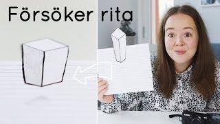 FÖRSÖKER RITA 3D | svävande kub