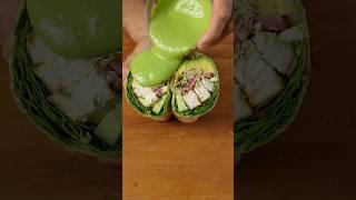Green Goddess Chicken WRAP #shorts #green