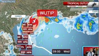 Tropical Storm Wutip nearing China and a new tropical low near Luzon, westpacwx update