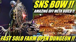 OFF META SNS BOW !! Fast Solo Open Dungeon Farm | Build, Guide, Rotation and Showcase